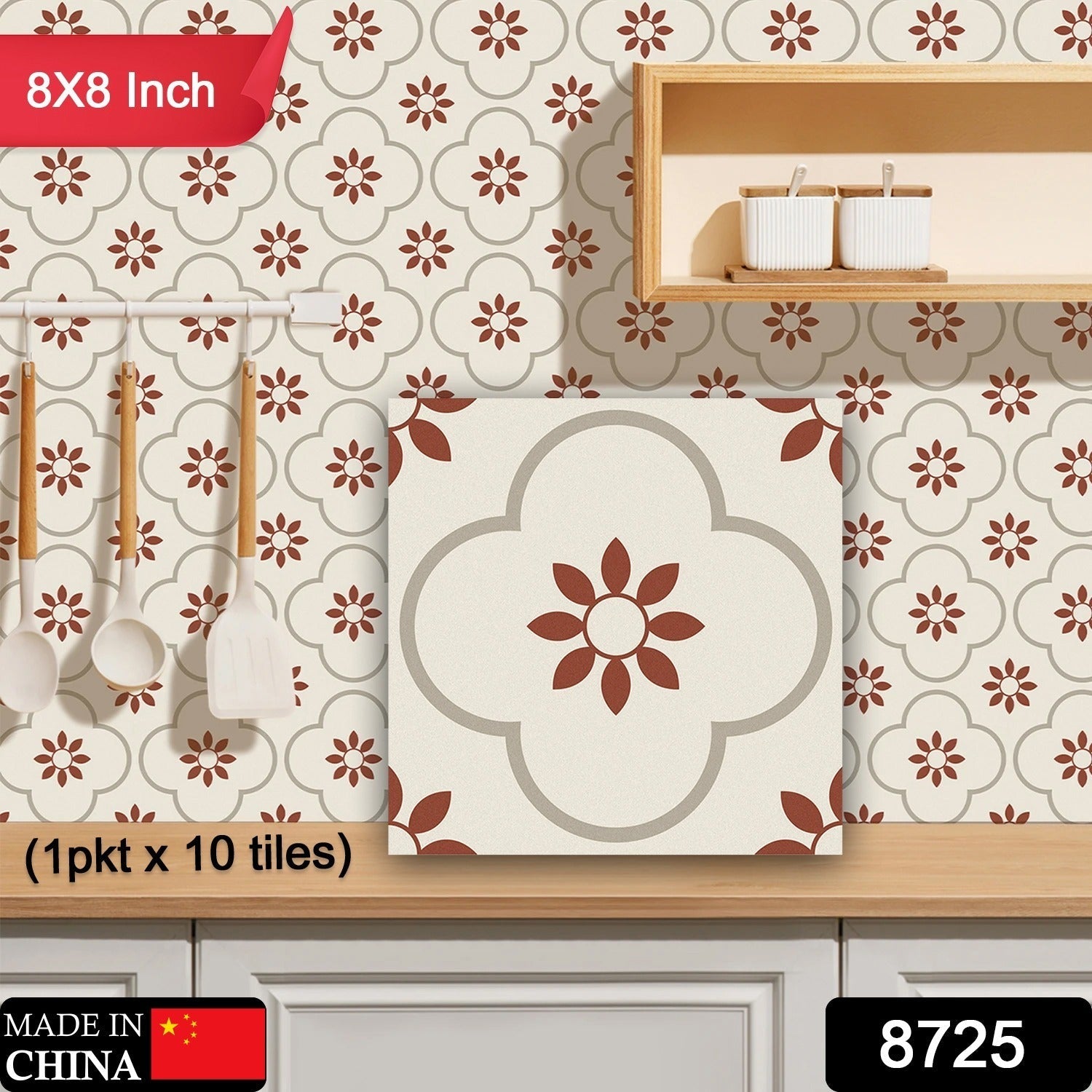 Peel and Stick Floor Tiles Kitchen / Bathroom Backsplash Sticker Detachable Waterproof DIY Tile Stickers for Wall Decoration Tiles Home Decoration (8x8 Inch / 10 Pcs Set) Peel and Stick Floor Tiles Kitchen / Bathroom Backsplash Sticker Detachable Waterproof DIY Tile Stickers for Wall Decoration Tiles Home Decoration (8x8 Inch / 10 Pcs Set)